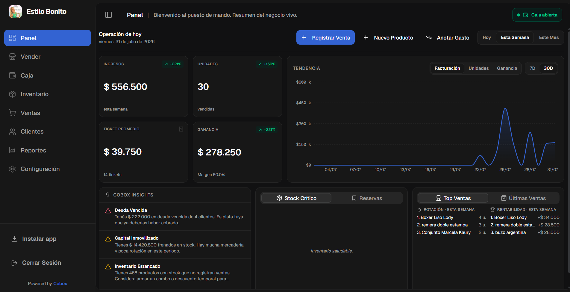 Dashboard Principal