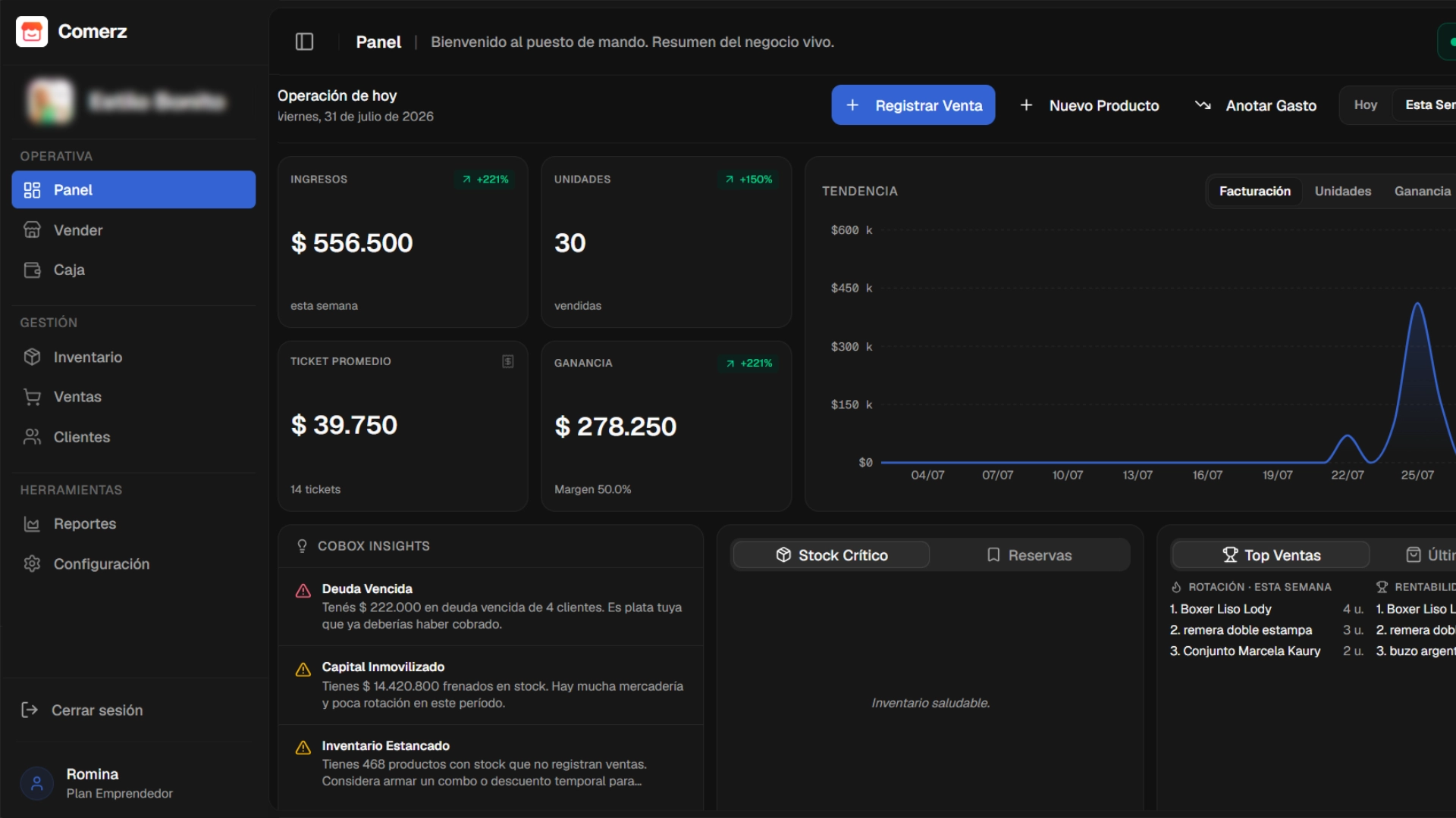 Dashboard Principal